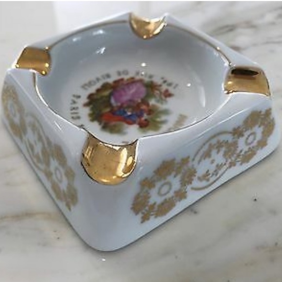 PARFUMERIE LIZ PORCELAINE DE LIMOGES ASHTRAY - Picture 10 of 15